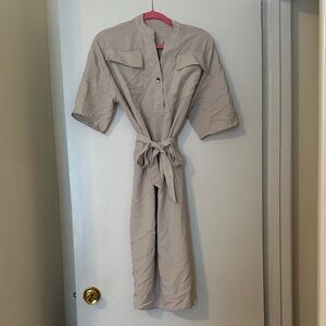 SHEIN Light Tan Belted Dress